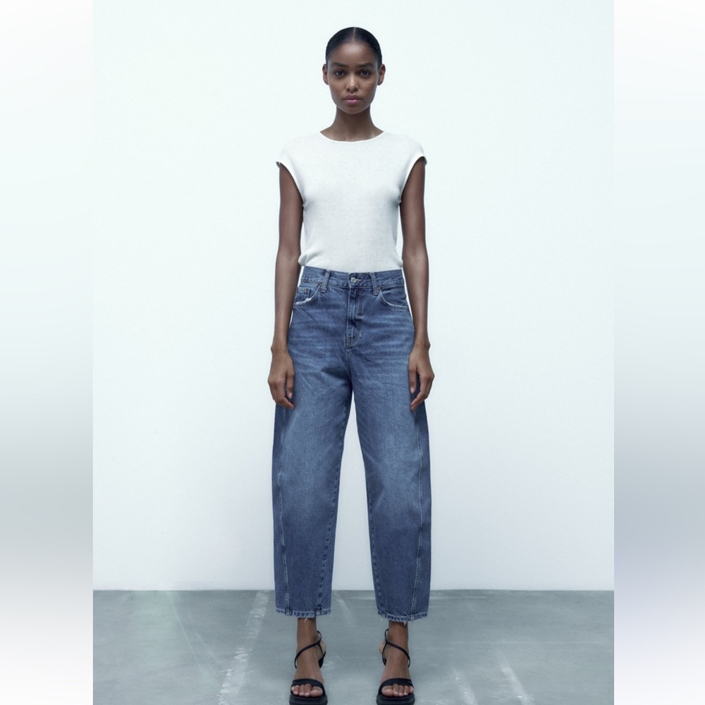 Zara Carrot Super Hight Rise Ankle Length Jeans Size 6(38) NWT